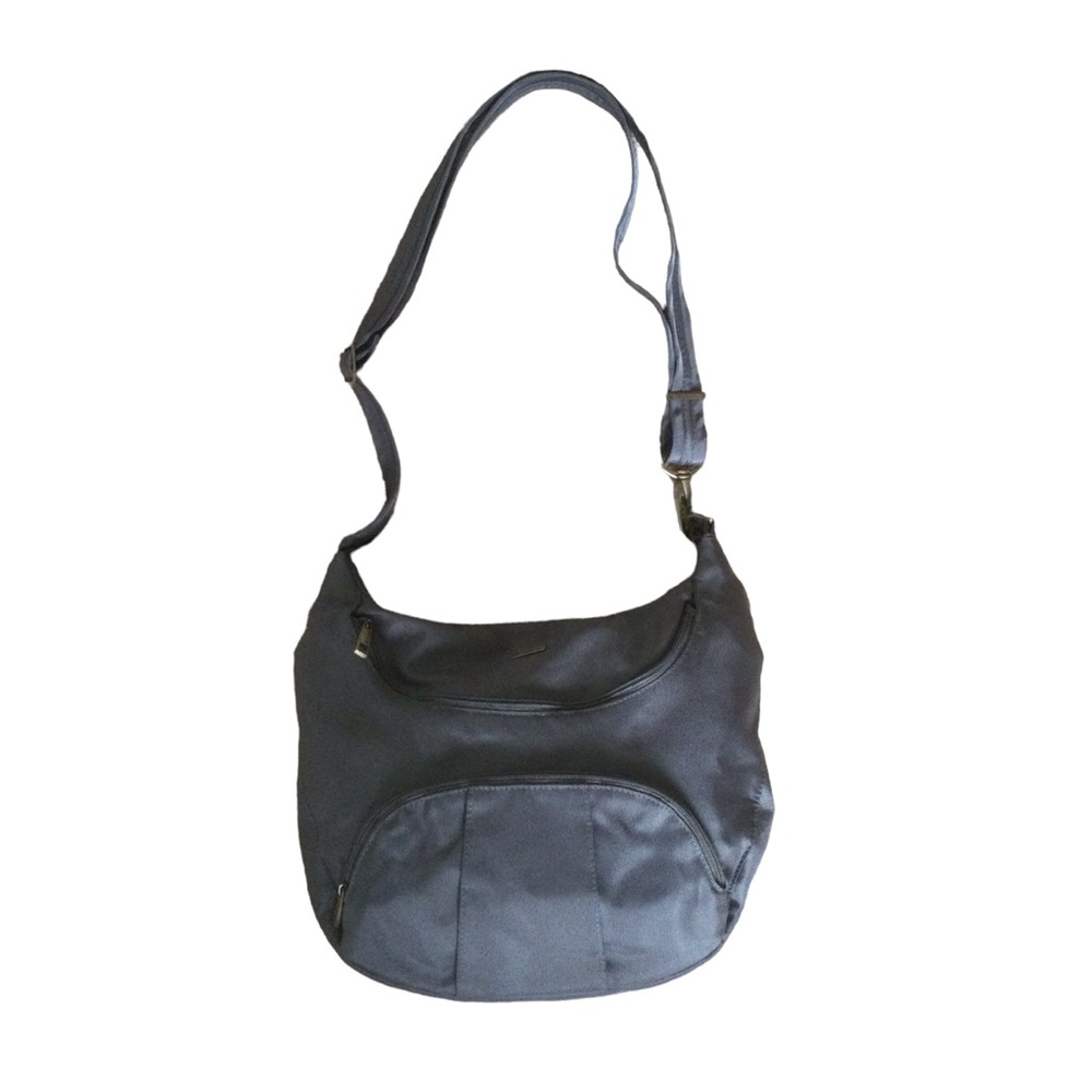 Travelon Gray Anti-Theft Nylon Crossbody Bag - Picture 2 of 16